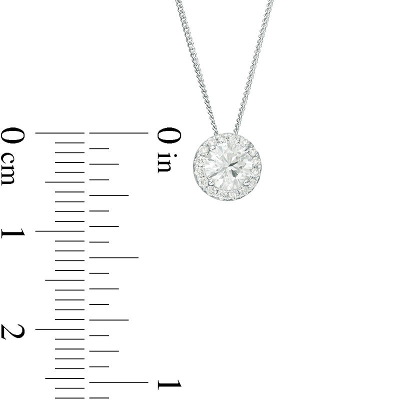 Main Image 3 of 1/2 CT. T.W. Diamond Frame Pendant in 14K White Gold