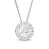 Thumbnail Image 1 of 1/2 CT. T.W. Certified Diamond Frame Pendant in 14K White Gold (I/SI2)