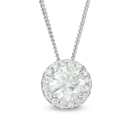 1/2 CT. T.W. Certified Diamond Frame Pendant in 14K White Gold (I/SI2) 1/2 CT. T.W. Certified Diamond Frame Pendant in 14K White Gold (I/SI2)