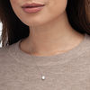 Thumbnail Image 1 of 1/2 CT. T.W. Certified Oval Diamond Frame Pendant in 14K White Gold (I/SI2)