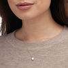 Thumbnail Image 2 of 1/2 CT. T.W. Certified Oval Diamond Frame Pendant in 14K White Gold (I/SI2)