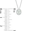 Thumbnail Image 2 of 1/2 CT. T.W. Certified Oval Diamond Frame Pendant in 14K White Gold (I/SI2)