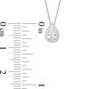 Thumbnail Image 2 of 1/2 CT. T.W. Certified Pear-Shaped Diamond Frame Pendant in 14K White Gold (I/SI2)