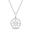 Thumbnail Image 1 of Unstoppable Love™ 1/15 CT. T.W. Diamond Compass Pendant in Sterling Silver