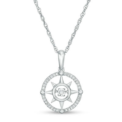 love compass necklace