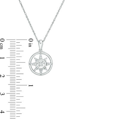 Silver Finish Brass Ship Wheel Compass Necklace Pendant Pocket Style Chrome 