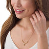 Thumbnail Image 2 of 0.146 CT. T.W. Diamond Twist Necklace in 10K Gold - 16.5"