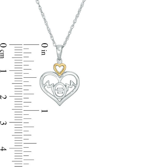 Unstoppable Love™ Diamond Accent Double Heart "MOM" Pendant in Sterling Silver and 10K Gold Unstoppable Love™ Diamond Accent Double Heart "MOM" Pendant in Sterling Silver and 10K Gold