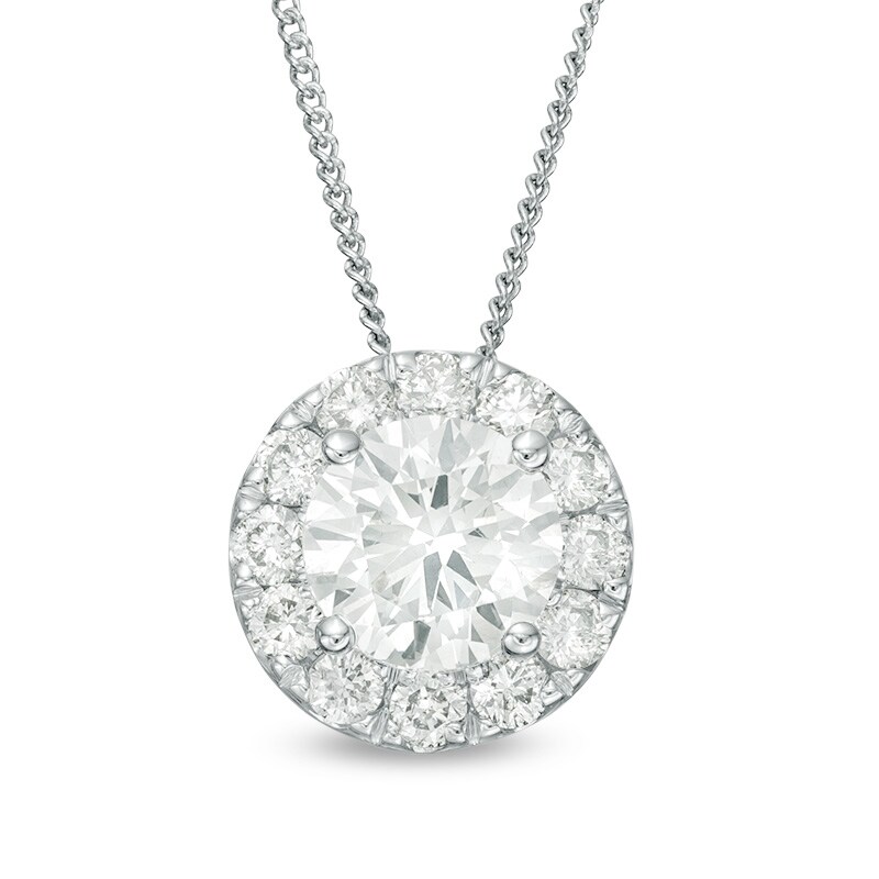 Main Image 1 of 1 CT. T.W. Diamond Frame Pendant in 14K White Gold