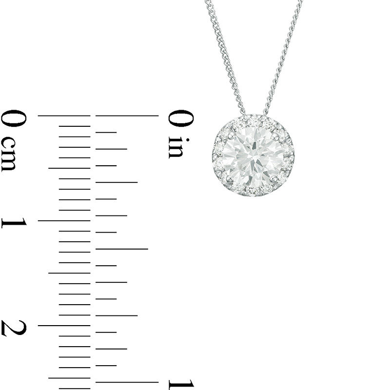 3 4 CT. T.W. Diamond Frame Pendant in 14K White Gold