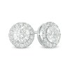 Thumbnail Image 1 of 1-1/2 CT. T.W. Diamond Frame Stud Earrings in 14K White Gold