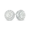 Thumbnail Image 0 of 1-1/2 CT. T.W. Certified Diamond Frame Stud Earrings in 14K White Gold (I/SI2)