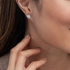 Thumbnail Image 1 of 1-1/2 CT. T.W. Certified Diamond Frame Stud Earrings in 14K White Gold (I/SI2)