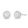 Thumbnail Image 1 of 1/2 CT. T.W. Certified Diamond Frame Stud Earrings in 14K White Gold (I/SI2)