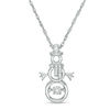 Thumbnail Image 1 of Diamond Accent Snowman Outline Pendant in Sterling Silver