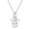 Thumbnail Image 1 of Unstoppable Love™ Diamond Accent Snowman Outline Pendant in Sterling Silver