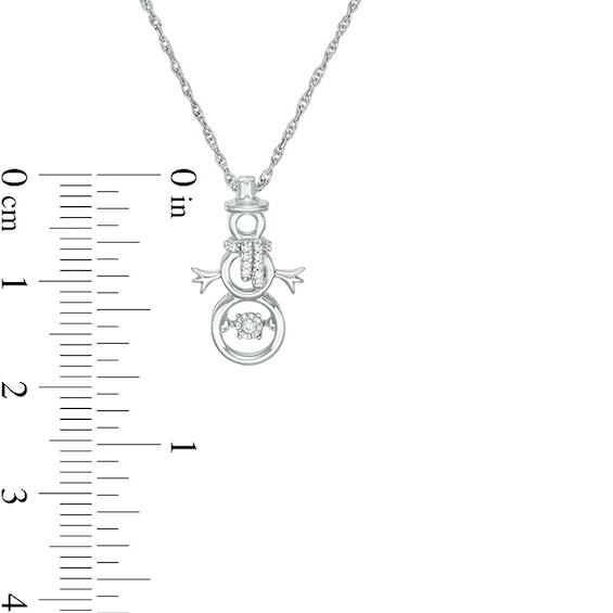 Unstoppable Love™ Diamond Accent Snowman Outline Pendant in Sterling Silver