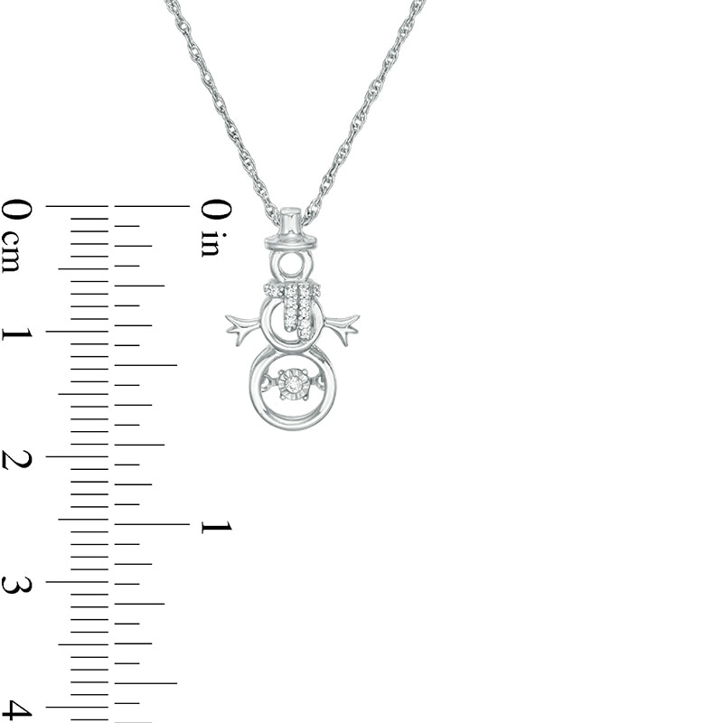 Main Image 3 of Unstoppable Love™ Diamond Accent Snowman Outline Pendant in Sterling Silver