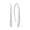 Thumbnail Image 1 of 1/10 CT. T.W. Diamond Teardrop Curve Threader Earrings in 10K White Gold