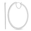 Thumbnail Image 1 of 1/2 CT. T.W. Diamond Thin Hoop Earrings in Sterling Silver