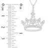Thumbnail Image 2 of Diamond Accent Heart Crown Pendant in Sterling Silver