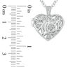 Thumbnail Image 3 of 1/10 CT. T.W. Diamond "Mom" Vintage-Style Heart Locket in Sterling Silver