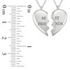 Thumbnail Image 1 of 1/20 CT. T.W. Diamond "Best Friends" Broken Heart Pendant Set in Sterling Silver