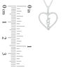Thumbnail Image 2 of 1/10 CT. T.W. Diamond Vertical &quot;LOVE&quot; Heart Outline Pendant in Sterling Silver