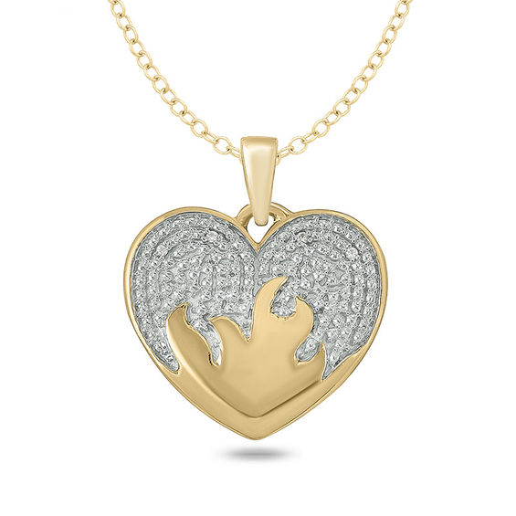 Zales diamond accent heart pendant cheap