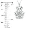 Thumbnail Image 2 of Diamond Accent Teddy Bear with Heart Pendant in Sterling Silver
