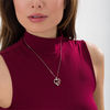 Thumbnail Image 2 of 1/8 CT. T.W. Diamond Triple Heart Pendant in Sterling Silver and 10K Rose Gold
