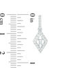 Thumbnail Image 3 of 1/2 CT. T.W. Baguette and Round Diamond Kite-Shaped Drop Earrings in 10K White Gold