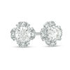 Thumbnail Image 1 of 1/2 CT. T.W. Diamond Clover Frame Stud Earrings in 10K White Gold
