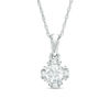 Thumbnail Image 1 of 3/8 CT. T.W. Diamond Clover Frame Pendant in 10K White Gold