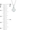 Thumbnail Image 3 of 3/8 CT. T.W. Diamond Clover Frame Pendant in 10K White Gold
