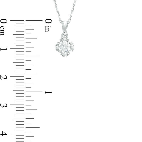 3/8 CT. T.w. Diamond Clover Frame Pendant in 10K White Gold