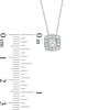 Thumbnail Image 2 of 1/4 CT. T.W. Princess-Cut Diamond Frame Pendant in 10K White Gold