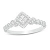 Thumbnail Image 1 of Cherished Promise Collection™ 1/5 CT. T.W. Quad Princess-Cut Diamond Frame Infinity Promise Ring in 10K White Gold
