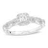 Thumbnail Image 0 of Cherished Promise Collection™ 1/5 CT. T.W. Composite Diamond Frame Vintage-Style Promise Ring in 10K White Gold