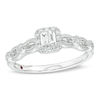 Thumbnail Image 1 of Cherished Promise Collection™ 1/5 CT. T.W. Composite Diamond Frame Vintage-Style Promise Ring in 10K White Gold
