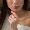 Thumbnail Image 2 of Cherished Promise Collection™ 1/5 CT. T.W. Composite Diamond Frame Vintage-Style Promise Ring in 10K White Gold