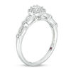 Thumbnail Image 2 of Cherished Promise Collection™ 1/5 CT. T.W. Composite Diamond Frame Vintage-Style Promise Ring in 10K White Gold