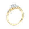 Thumbnail Image 3 of Cherished Promise Collection™ 1/6 CT. T.W. Quad Diamond Cushion Frame Twist Promise Ring in 10K Two-Tone Gold