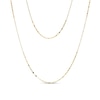 Thumbnail Image 1 of Made in Italy Alternating Valentino and Cable Chain Double Strand Necklace in 14K Gold - 22"