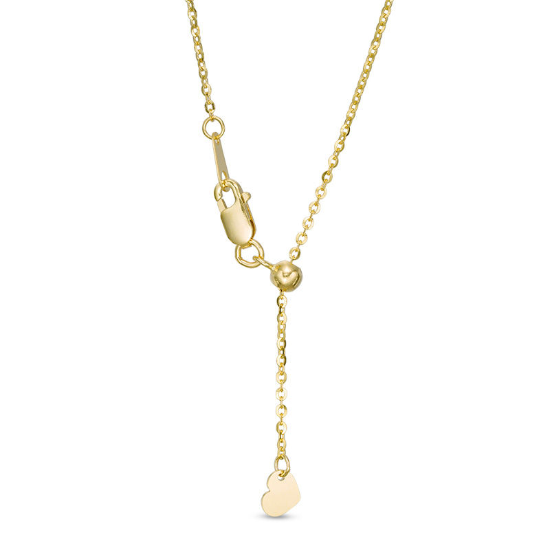 Made in Italy Linear Beaded Drop Pendant in 14K Gold - 20"