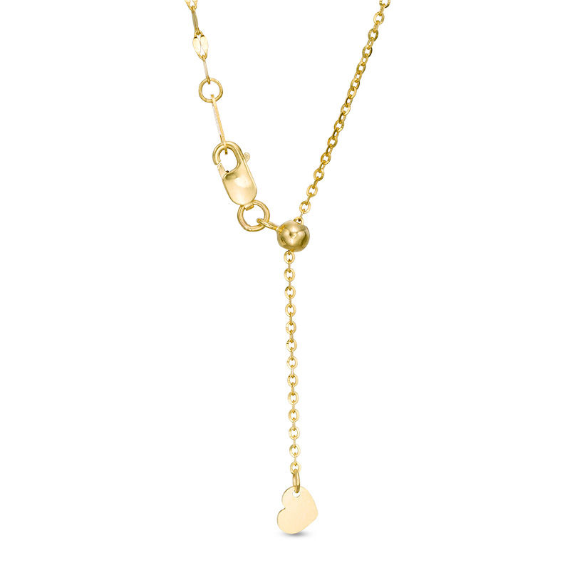 Main Image 2 of Made in Italy Disc Charm Necklace in 14K Gold - 20"