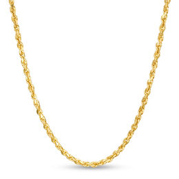 3.8mm Diamond-Cut Rope Chain Necklace in 14K Gold - 24&quot;