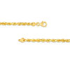 Thumbnail Image 4 of 3.8mm Diamond-Cut Rope Chain Necklace in 14K Gold - 24"