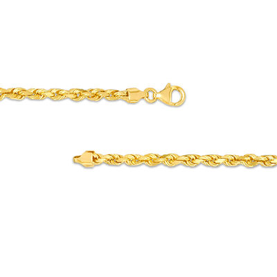 3.8mm Diamond-Cut Rope Chain Necklace 