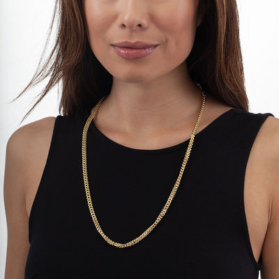 Franco Snake Chain Necklace in 14K Gold 